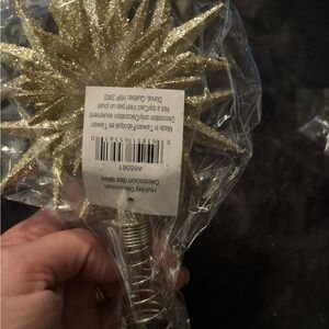 Brand new mini tree topper gold star